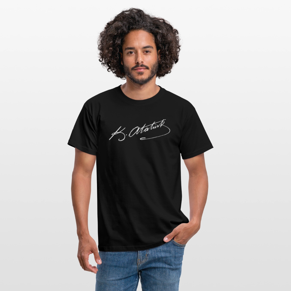 Atatürk Unterschrift Herren T-Shirt - black