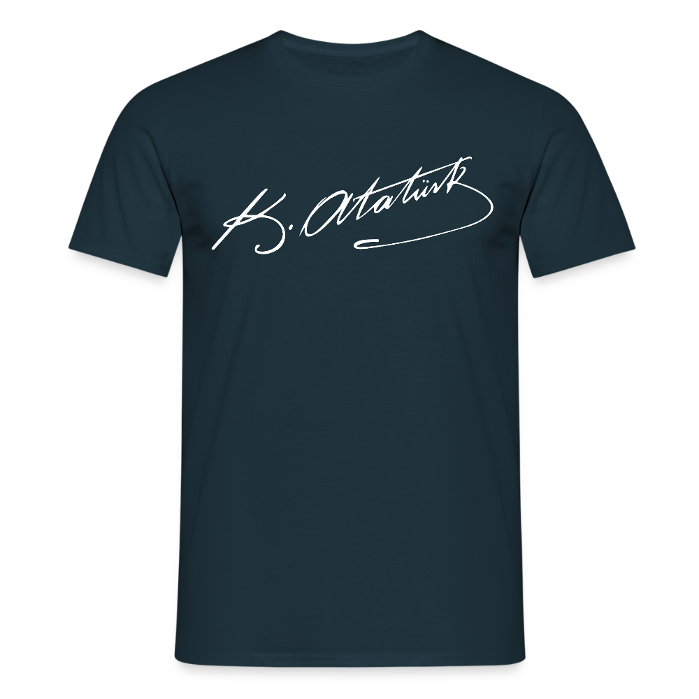 Atatürk Unterschrift Herren T-Shirt - navy