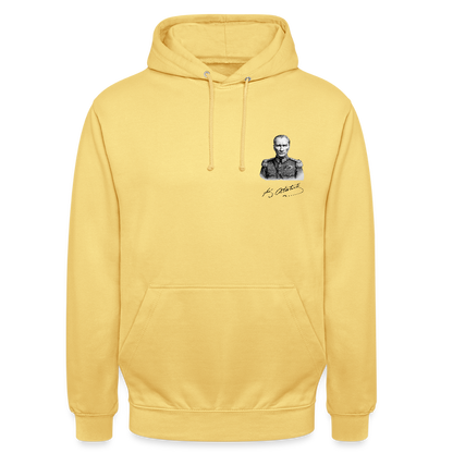 Atatürk Icon Hoodie - Unisex - lemon yellow